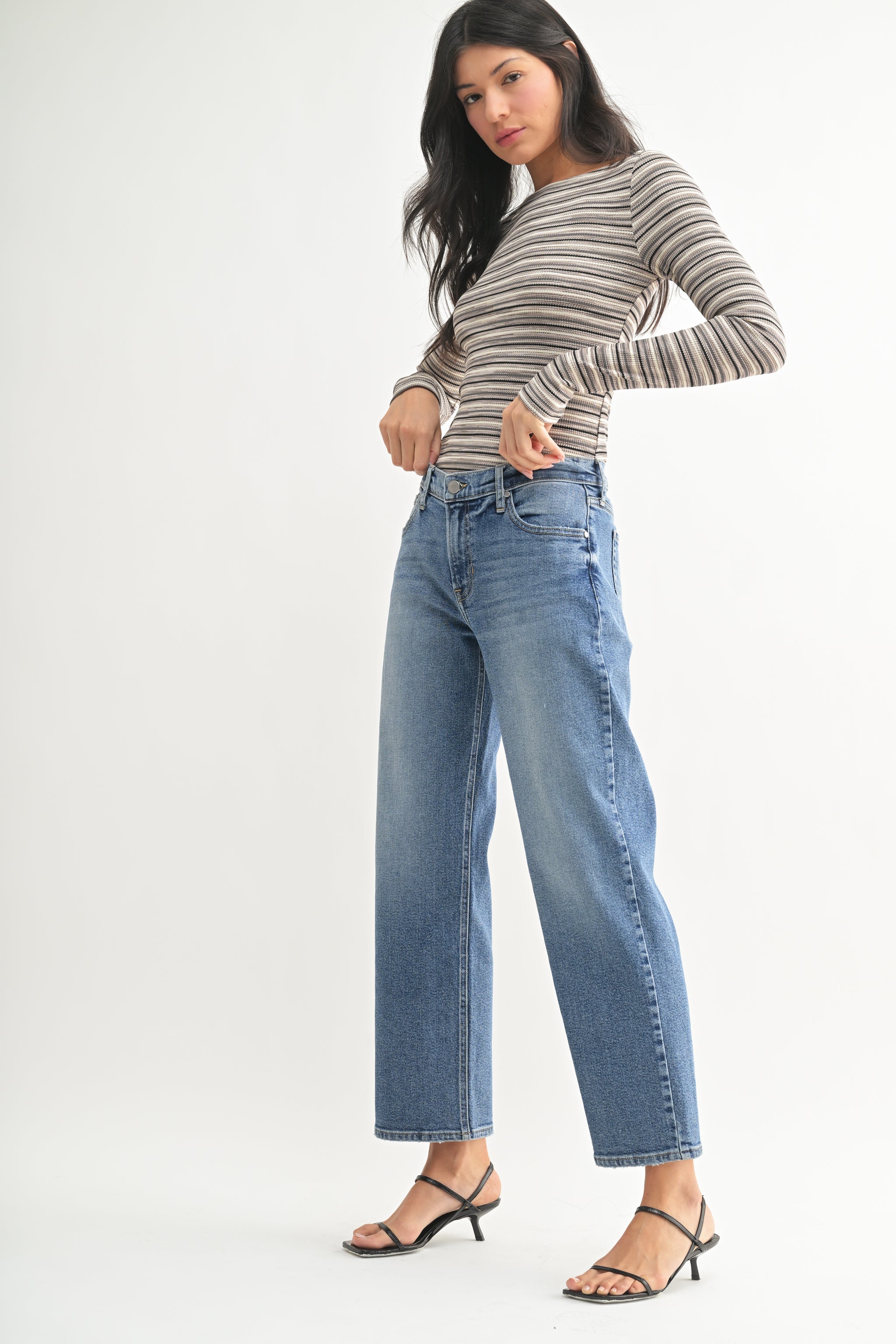 The Mid Rise Boyfriend Jean – Just Black Denim