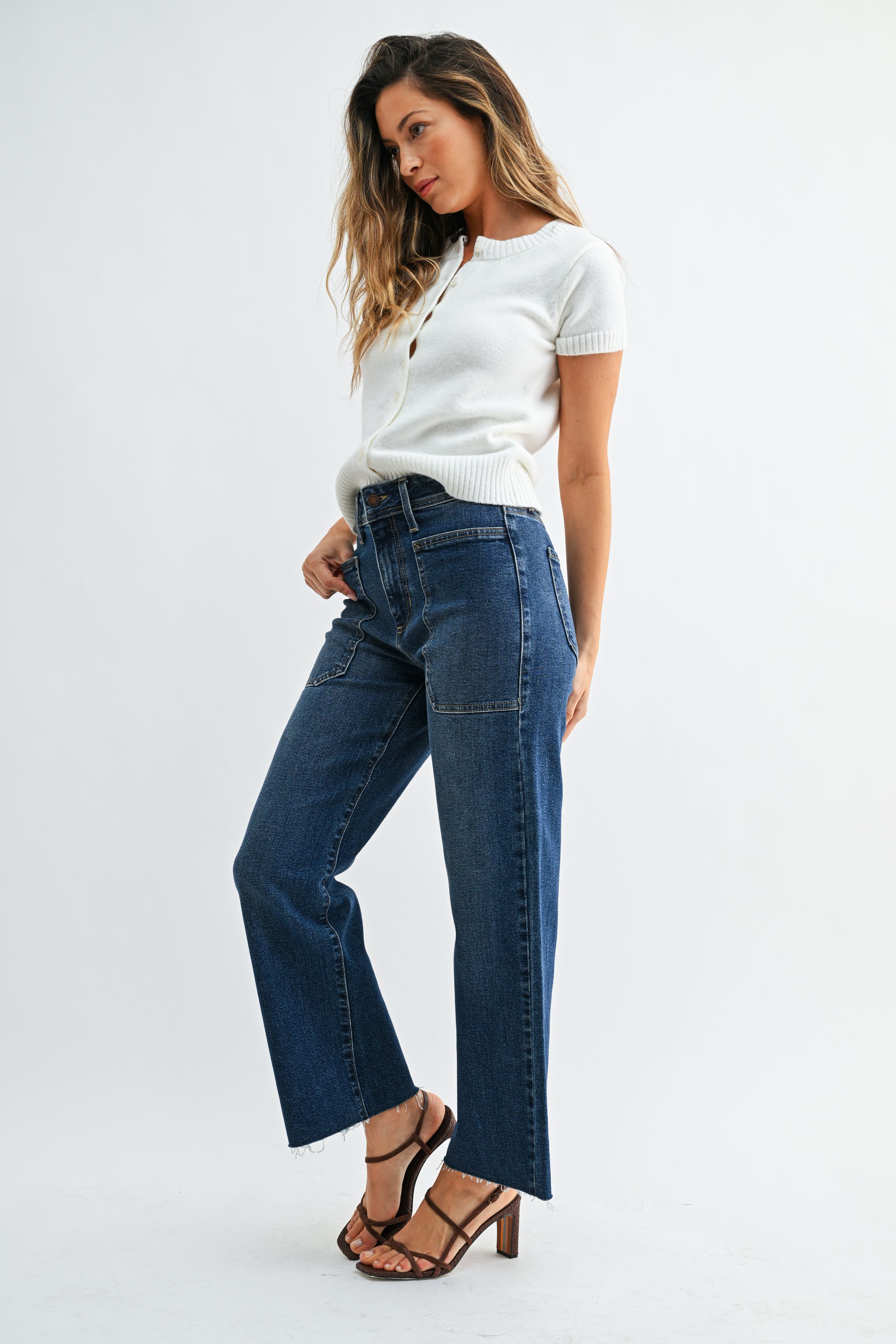 The Nautical Wide Leg – Just Black Denim