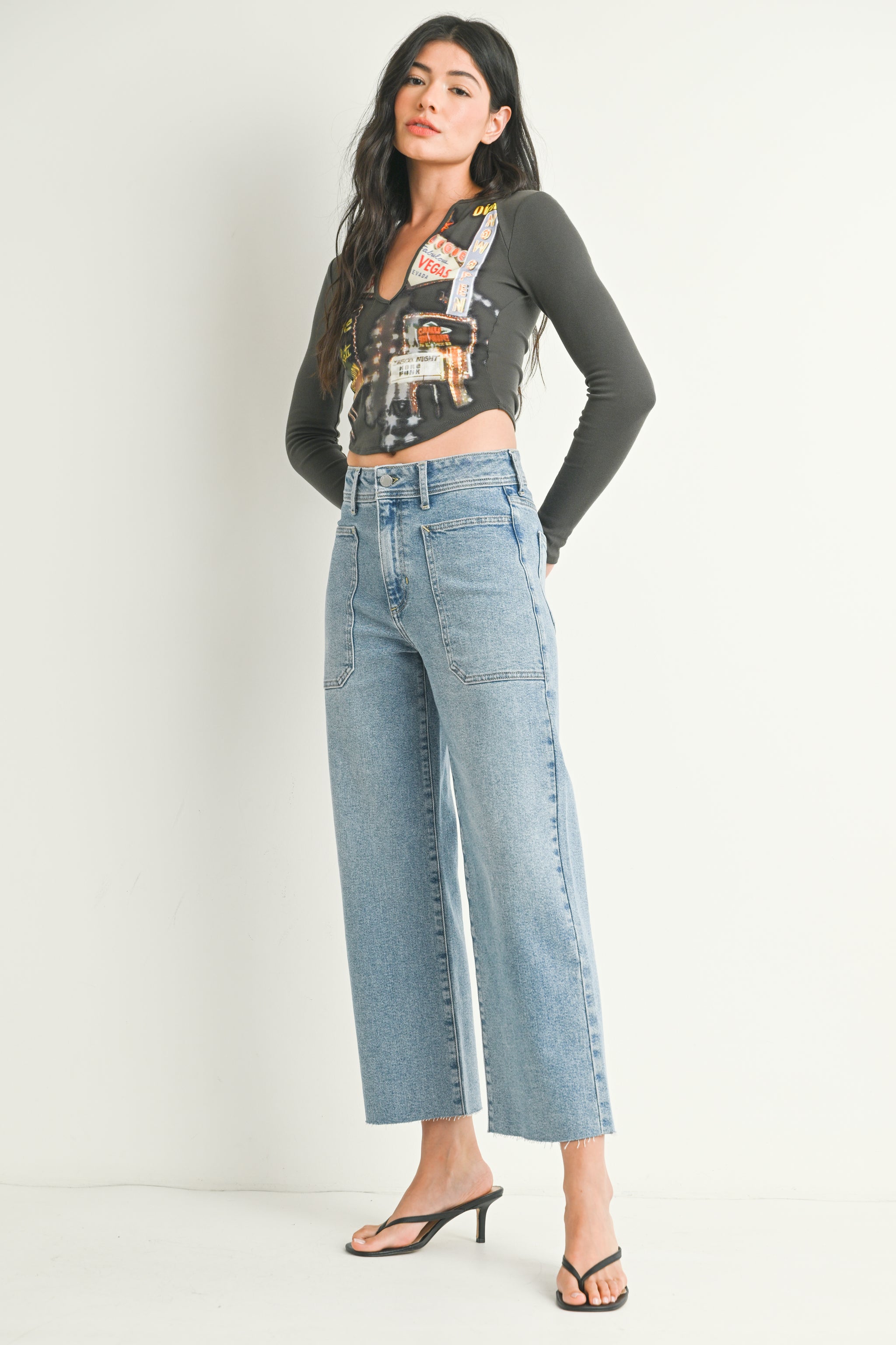The Nautical Wide Leg – Just Black Denim