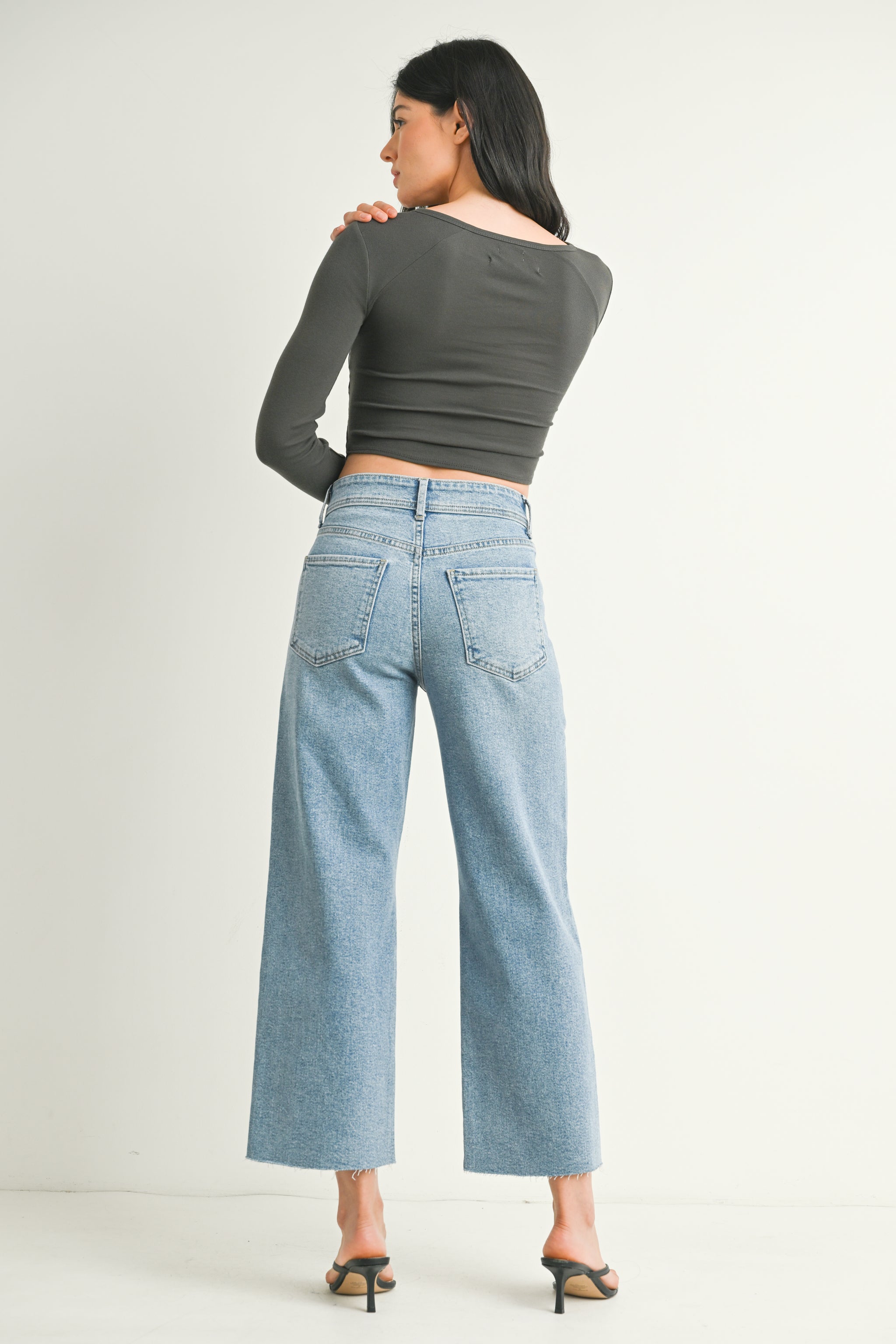 The Nautical Wide Leg – Just Black Denim The Nautical Wide Leg – Just Black Denim
