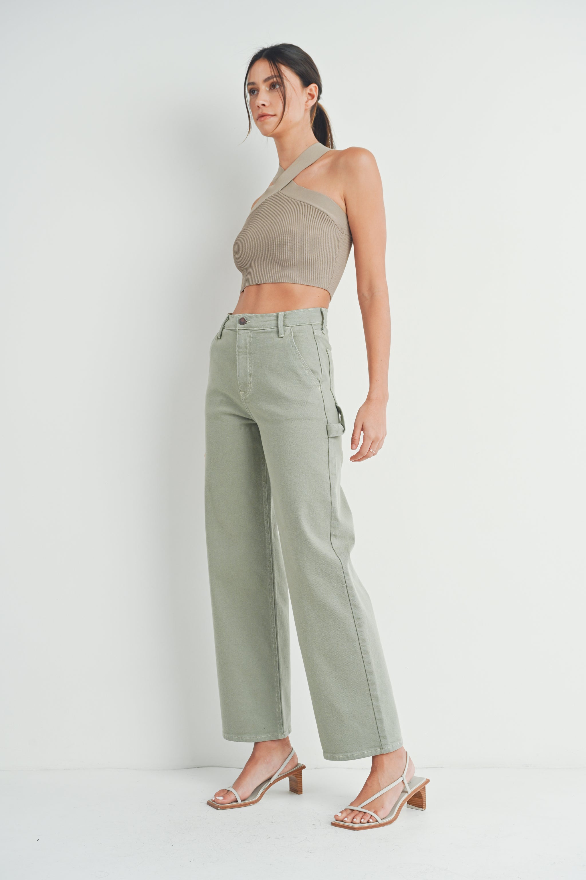 The Cargo Wide Leg – Just Black Denim