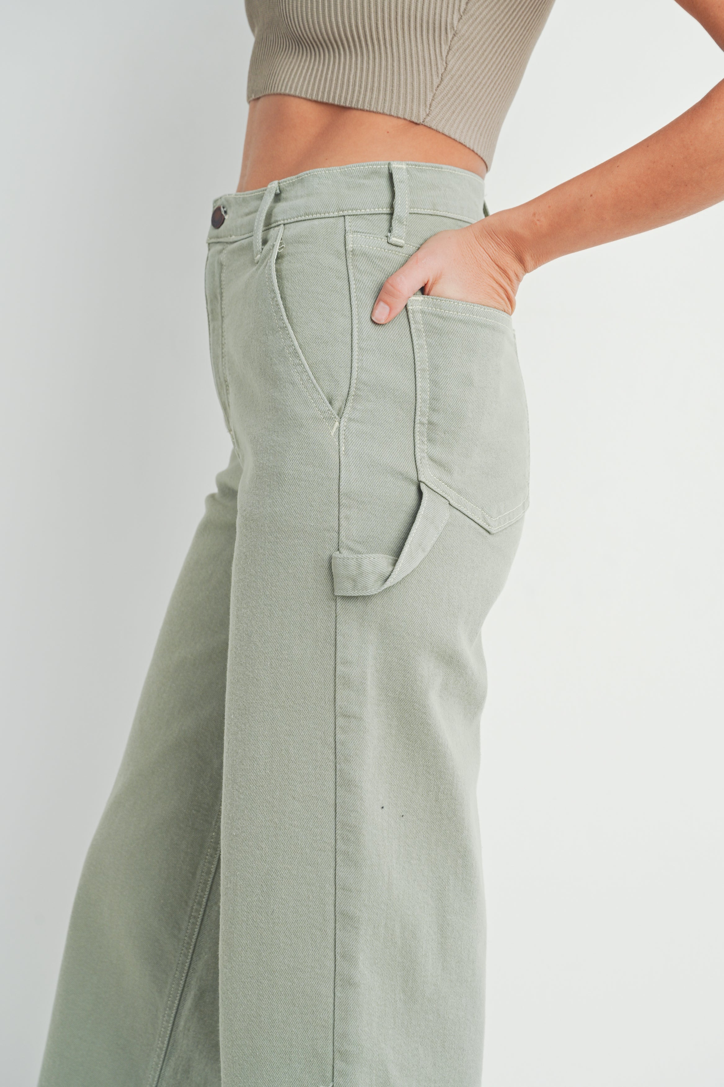 The Cargo Wide Leg – Just Black Denim