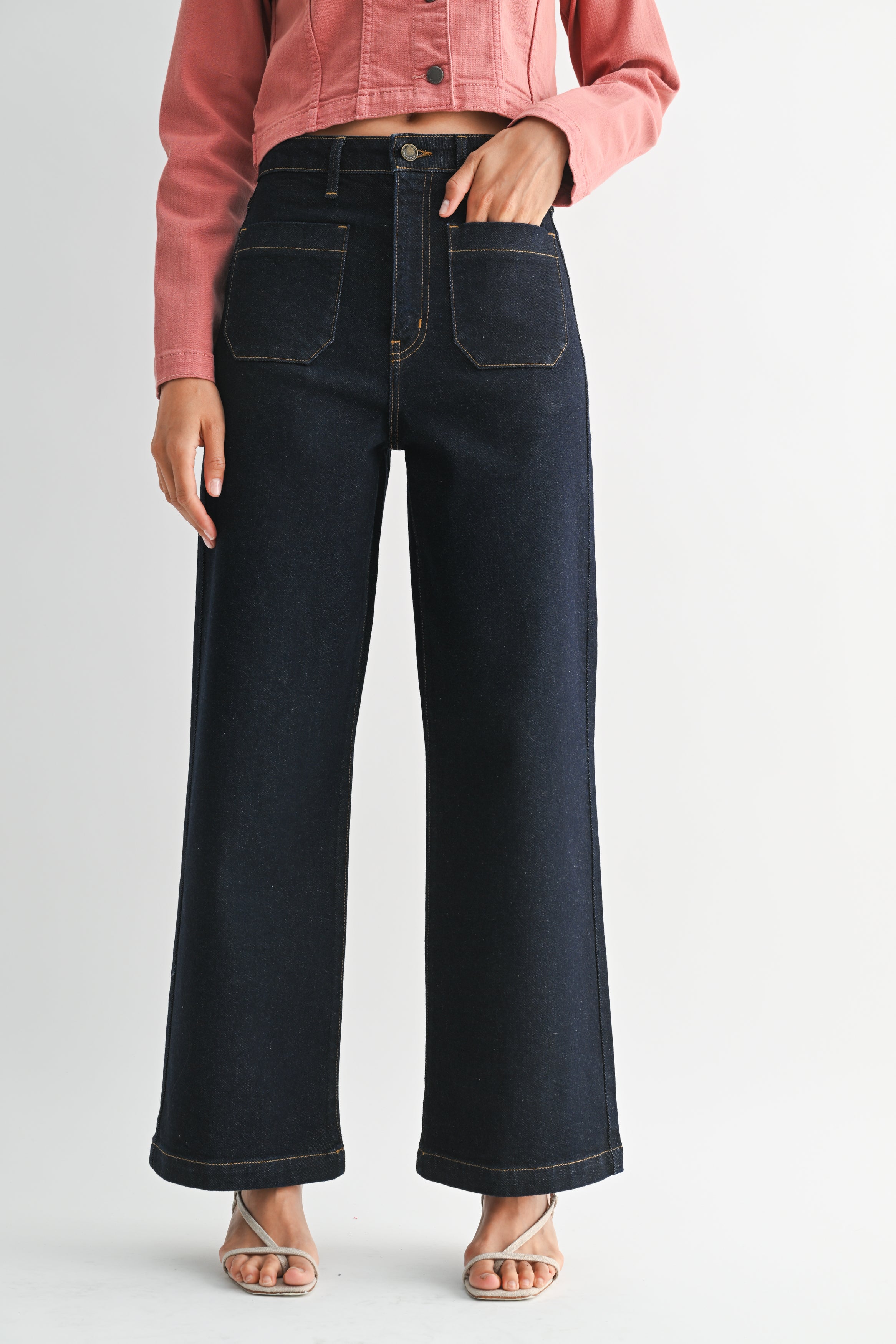 【PERSTEP】GATHER WIDE DENIM PANTS PERSTEP】GATHER WIDE DENIM PANTS (perstep/デニム・ジーパン