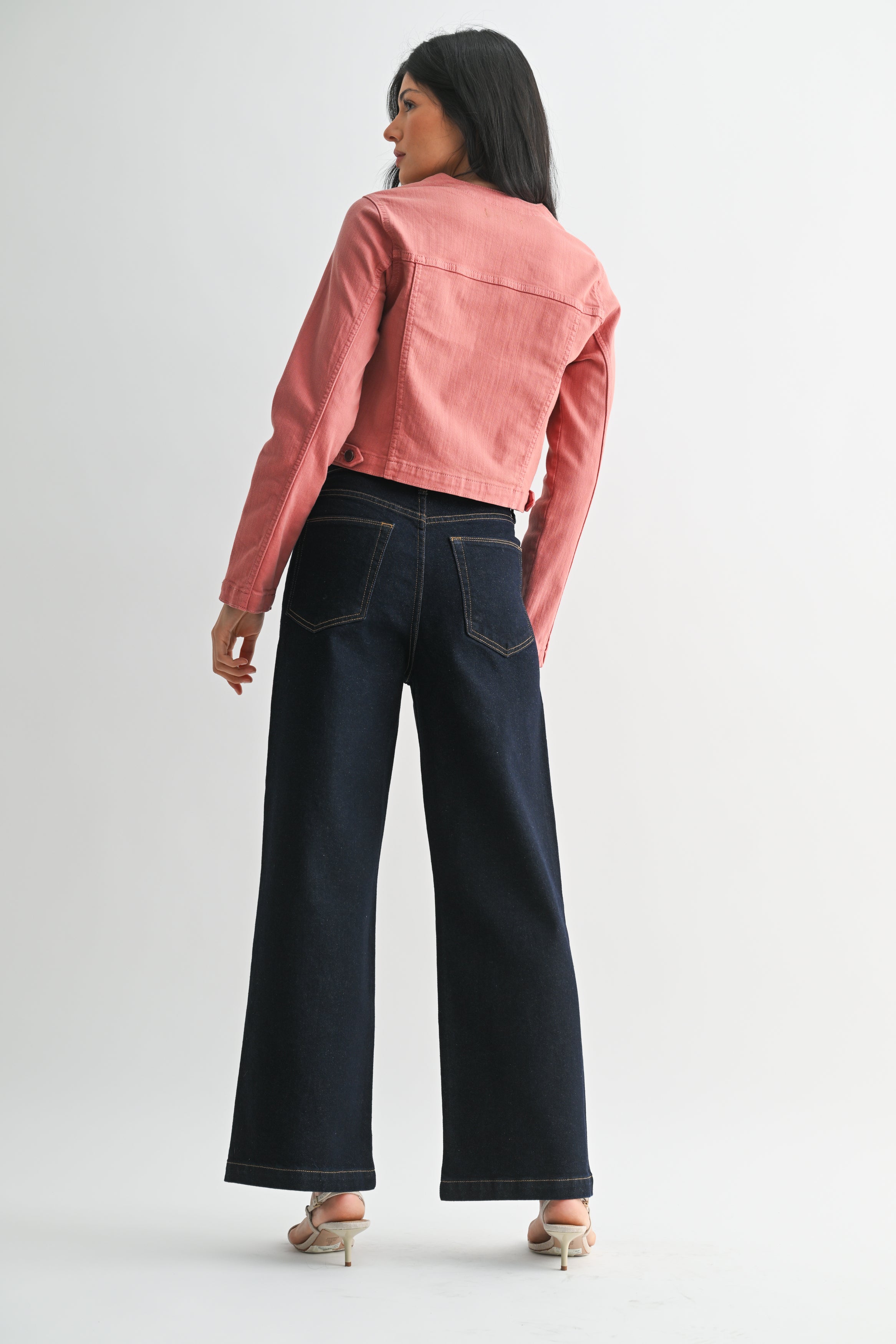 【BAON】Podenki roll-up washing wide denim pants The Patch Pocket Wide Leg – Just Black Denim