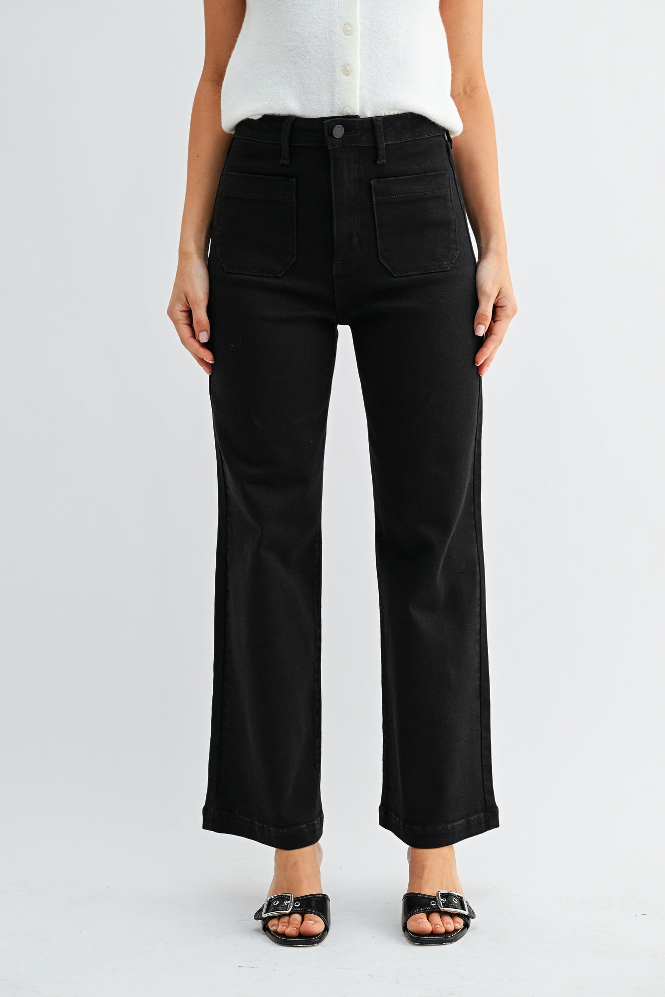 The Sailor Pocket Wide Leg – Just Black Denim