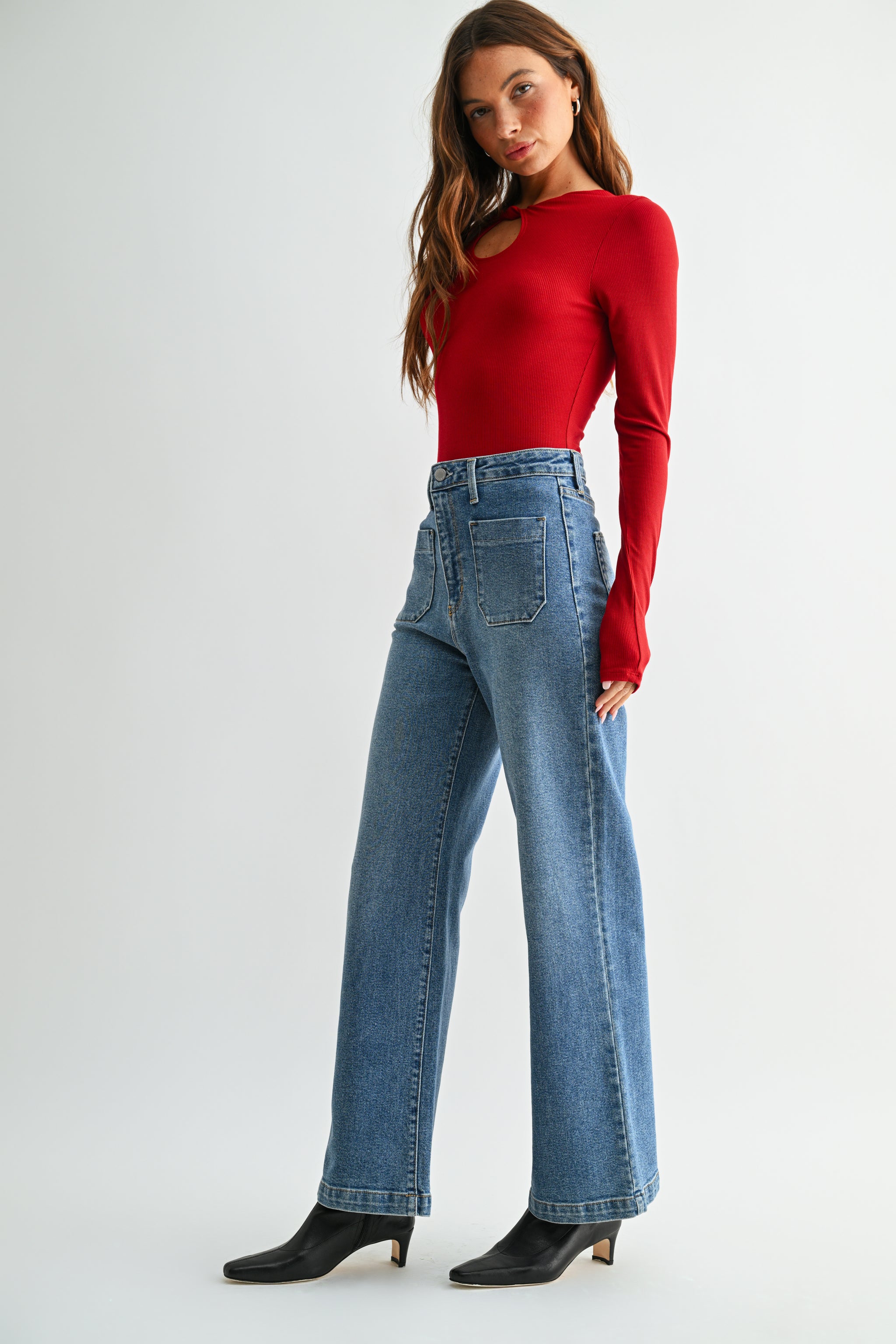 The Sailor Pocket Wide Leg – Just Black Denim