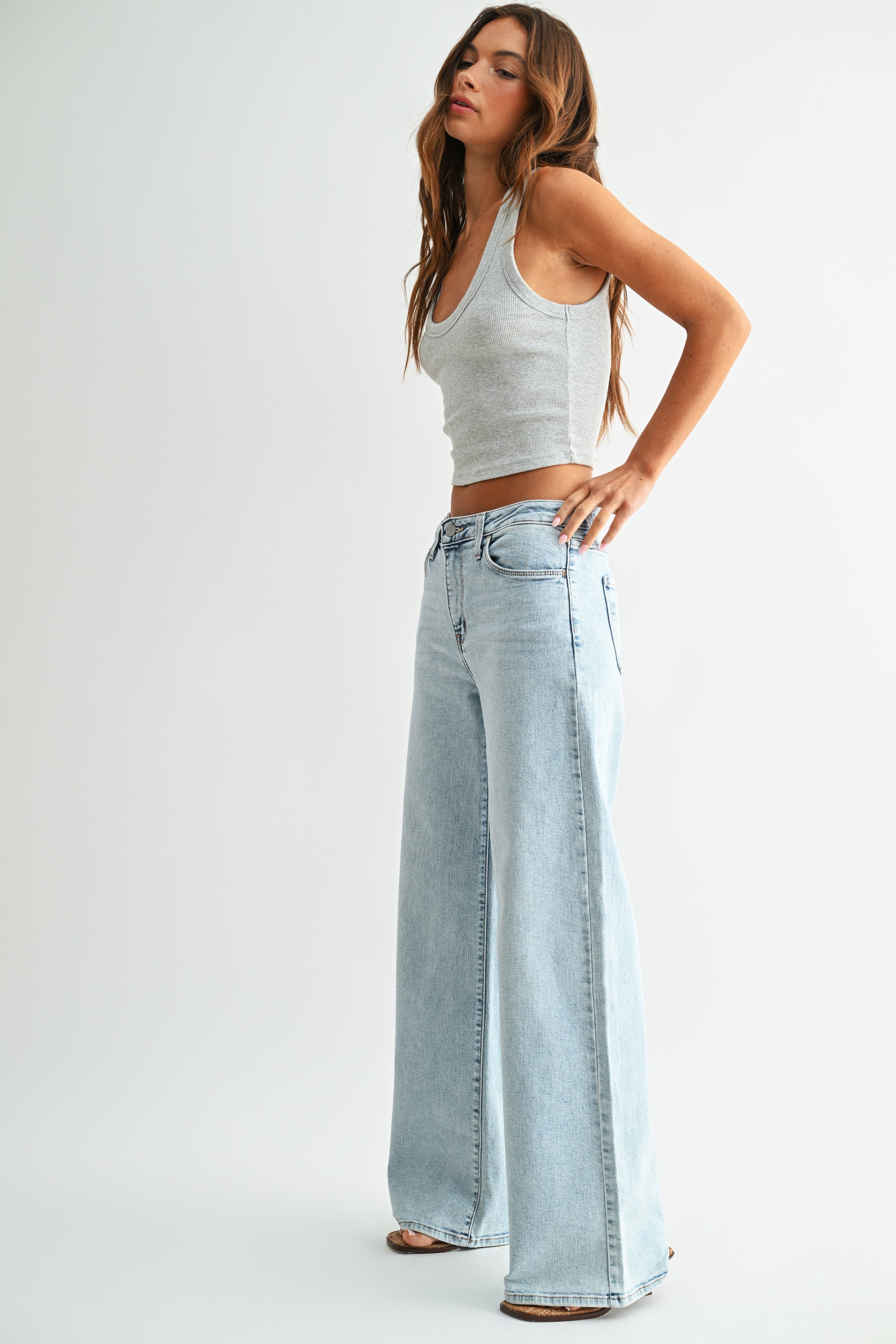 The Stretchy Wide Leg Jean – Just Black Denim