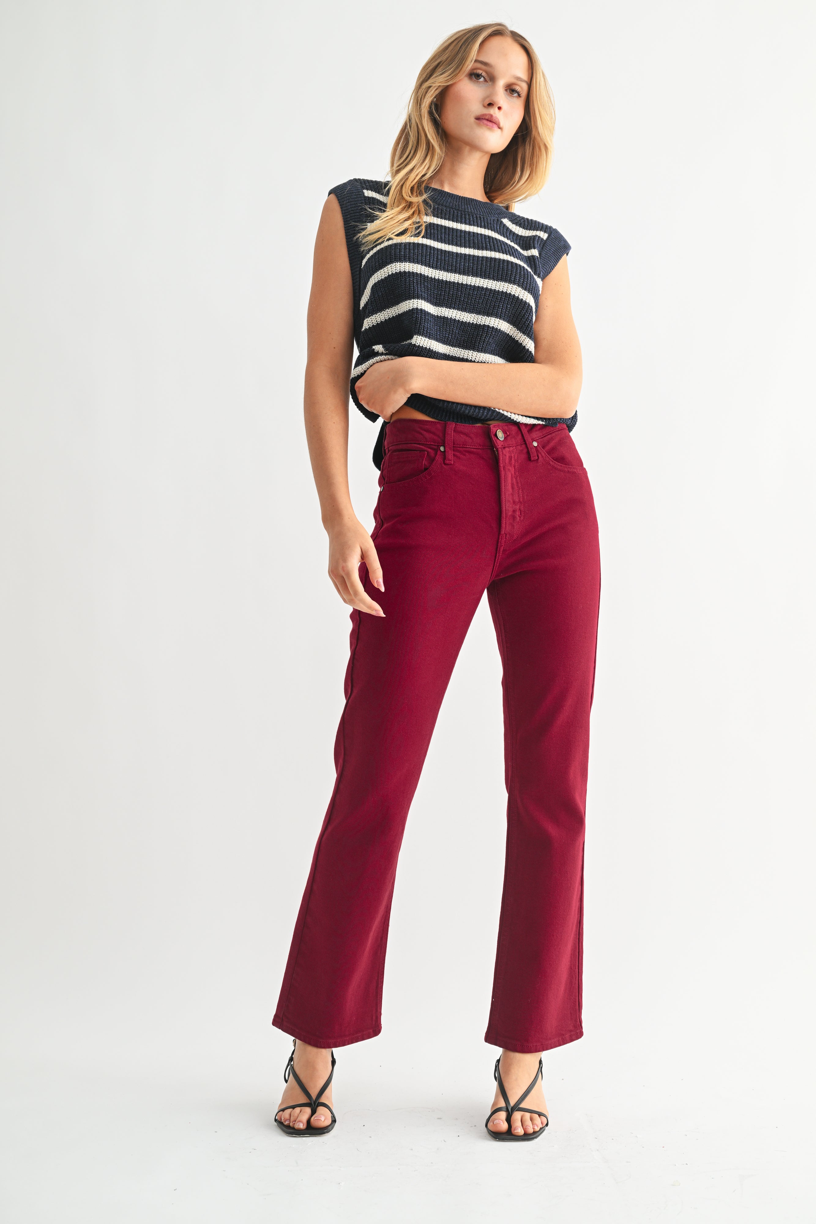 SLIM CROPPED デニム The Slim Cropped Bootcut – Just Black Denim