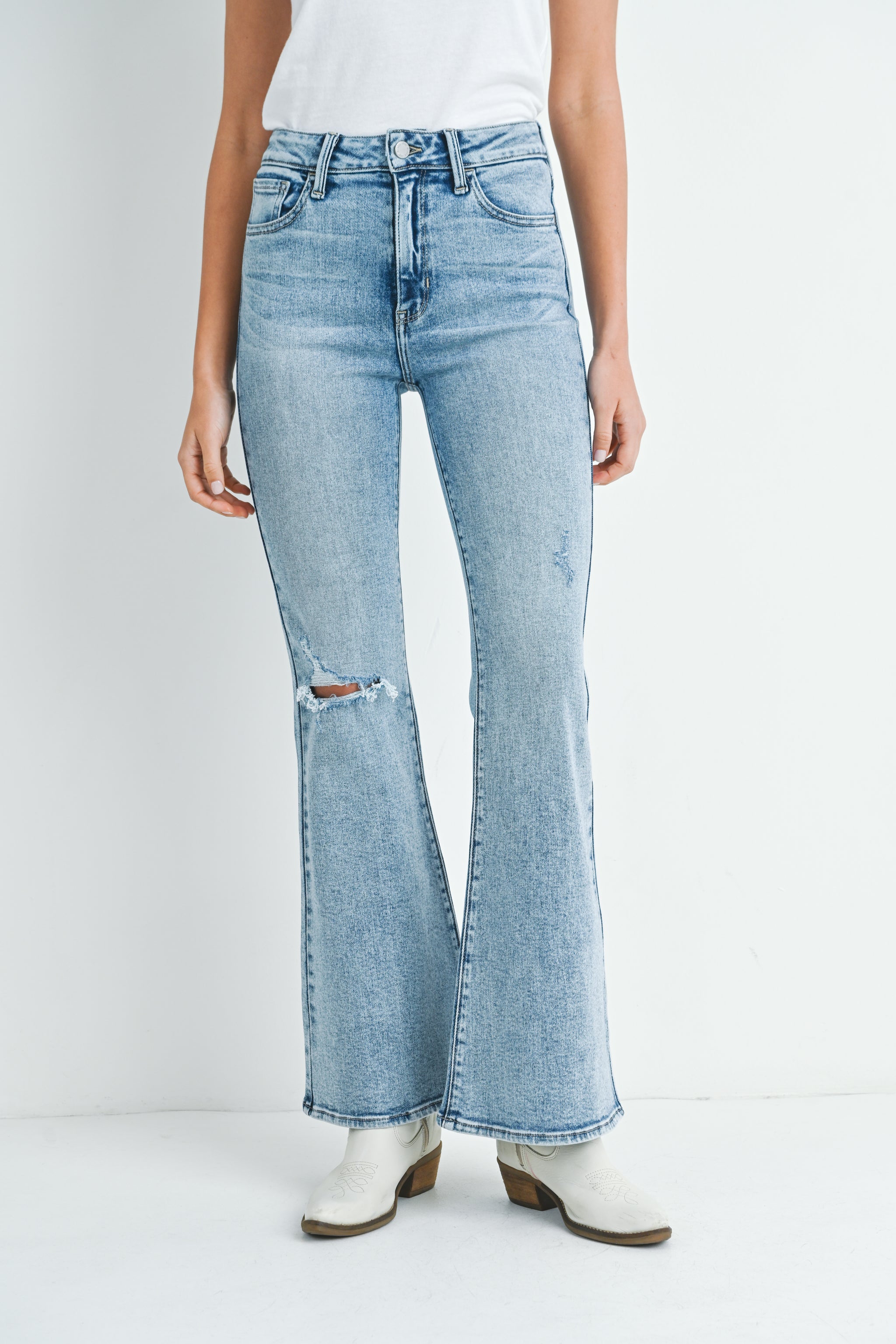 Knee Switch Flare Denim