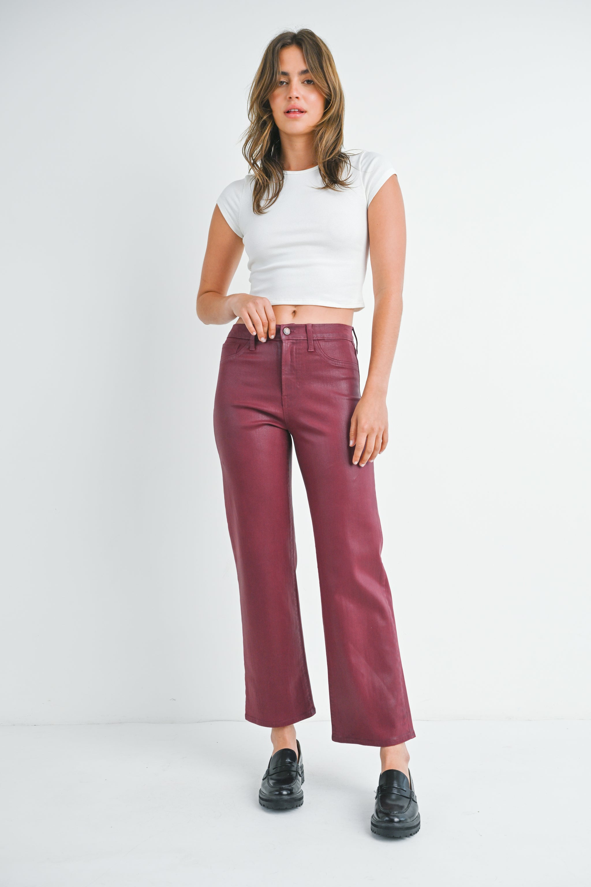 The Coated Straight leg – Just Black Denim