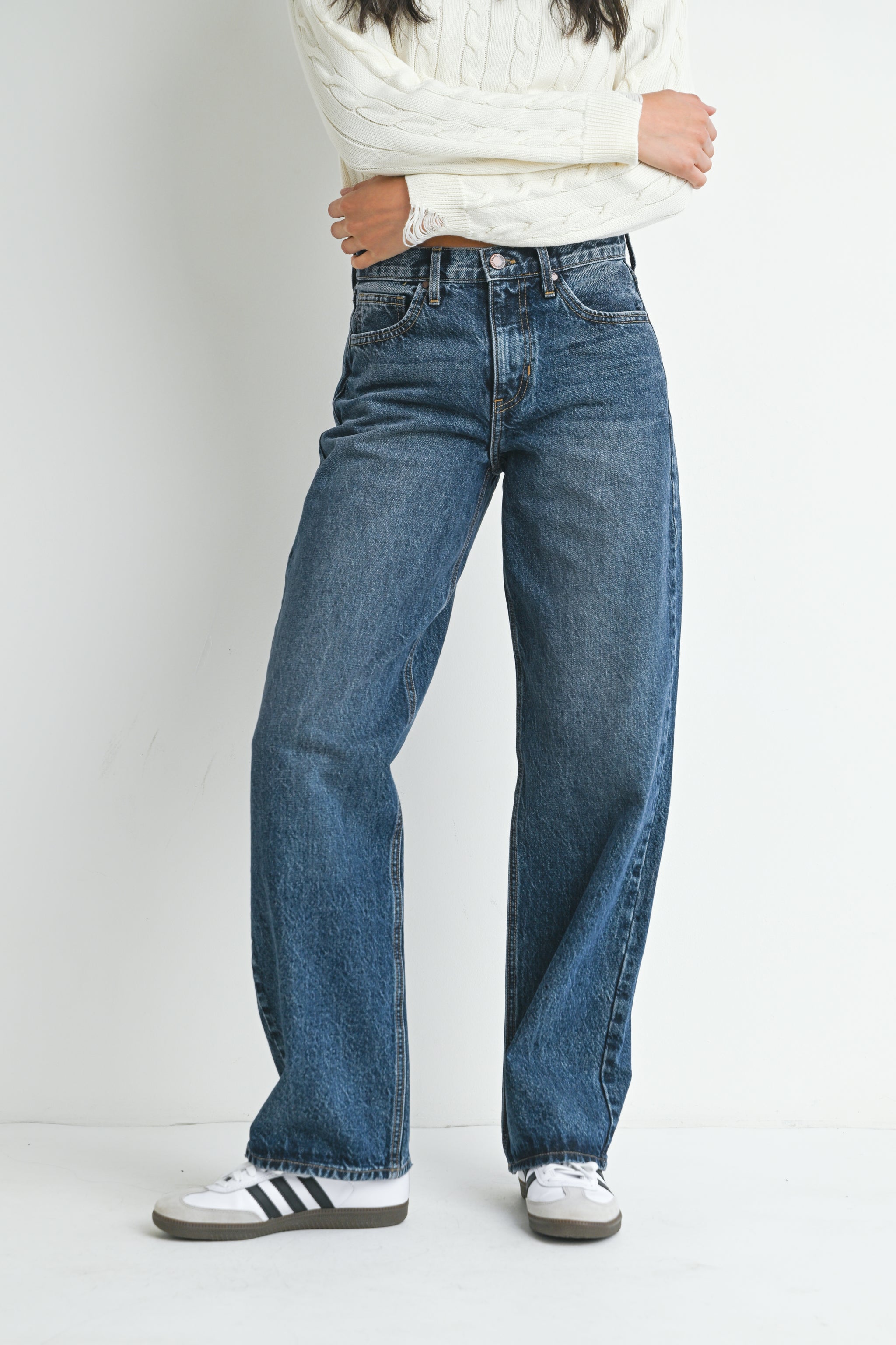 ☆23SS☆【INSTANTFUNK】☆Destroyed straight leg-jean.s☆ The Mid Rise Dazzler Flood - Not Today Satan | MOTHER DENIM