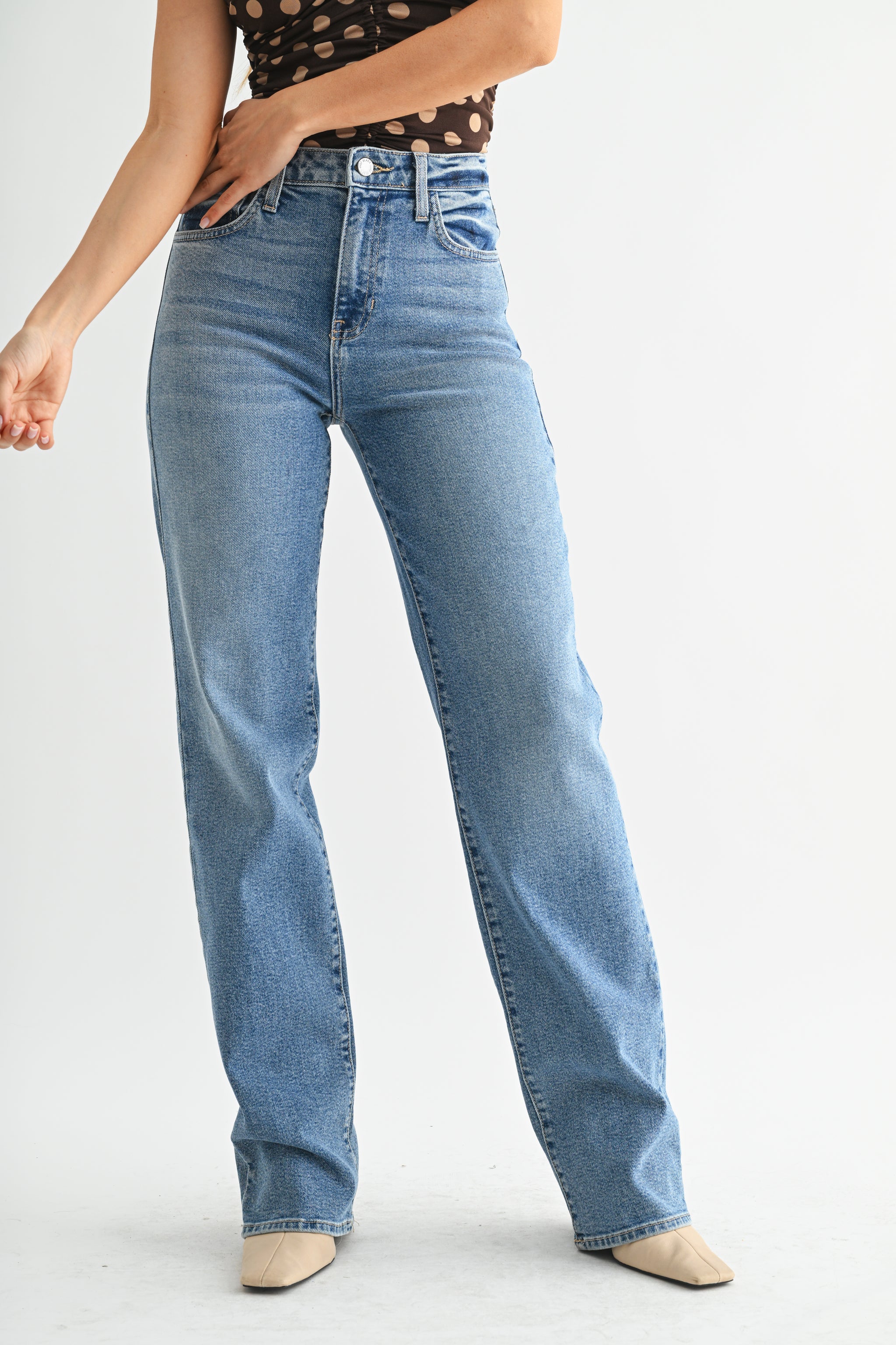 The Longer Length Straight Jean – Just Black Denim The Longer Length Straight Jean – Just Black Denim