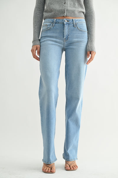 The Longer Length Vintage Straight – Just Black Denim