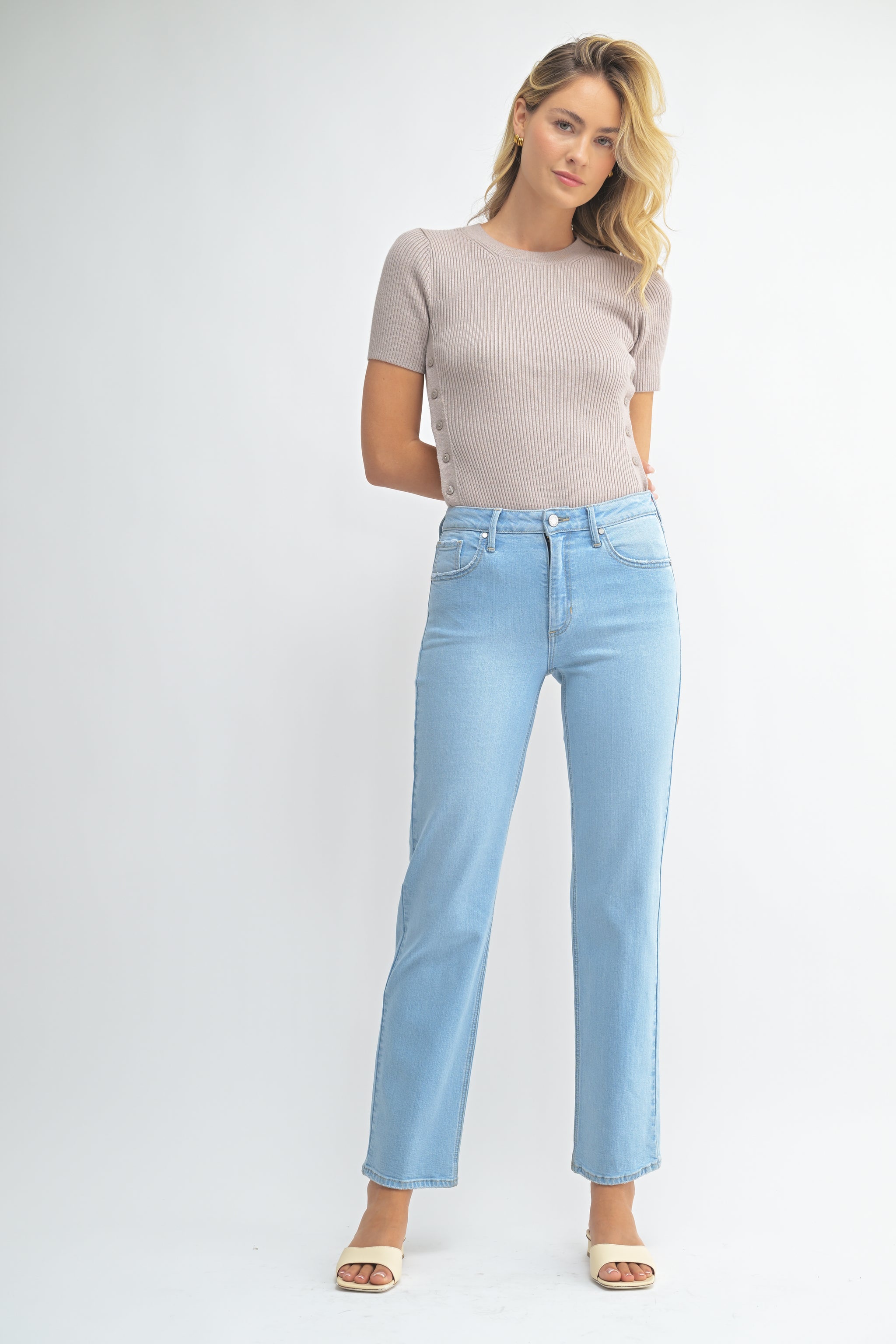 The Soft 90's Straight – Just Black Denim