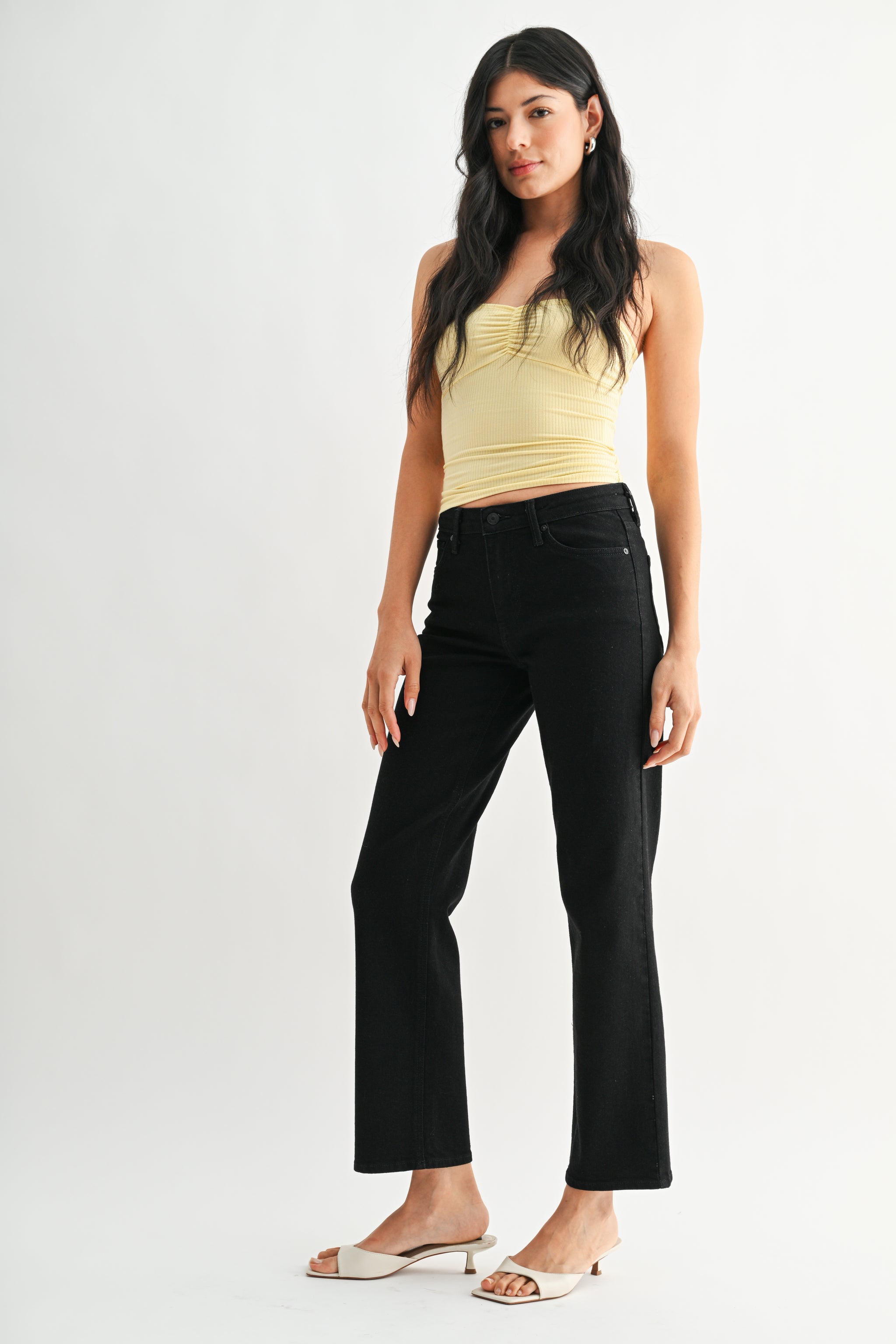 The Stretchy Straight Jean – Just Black Denim