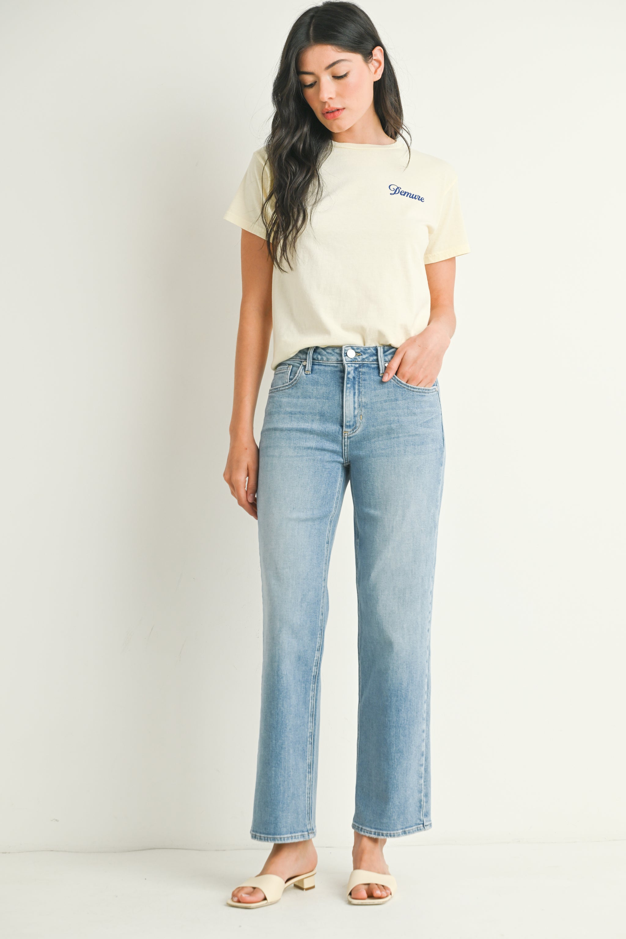 The Stretchy Straight Jean – Just Black Denim