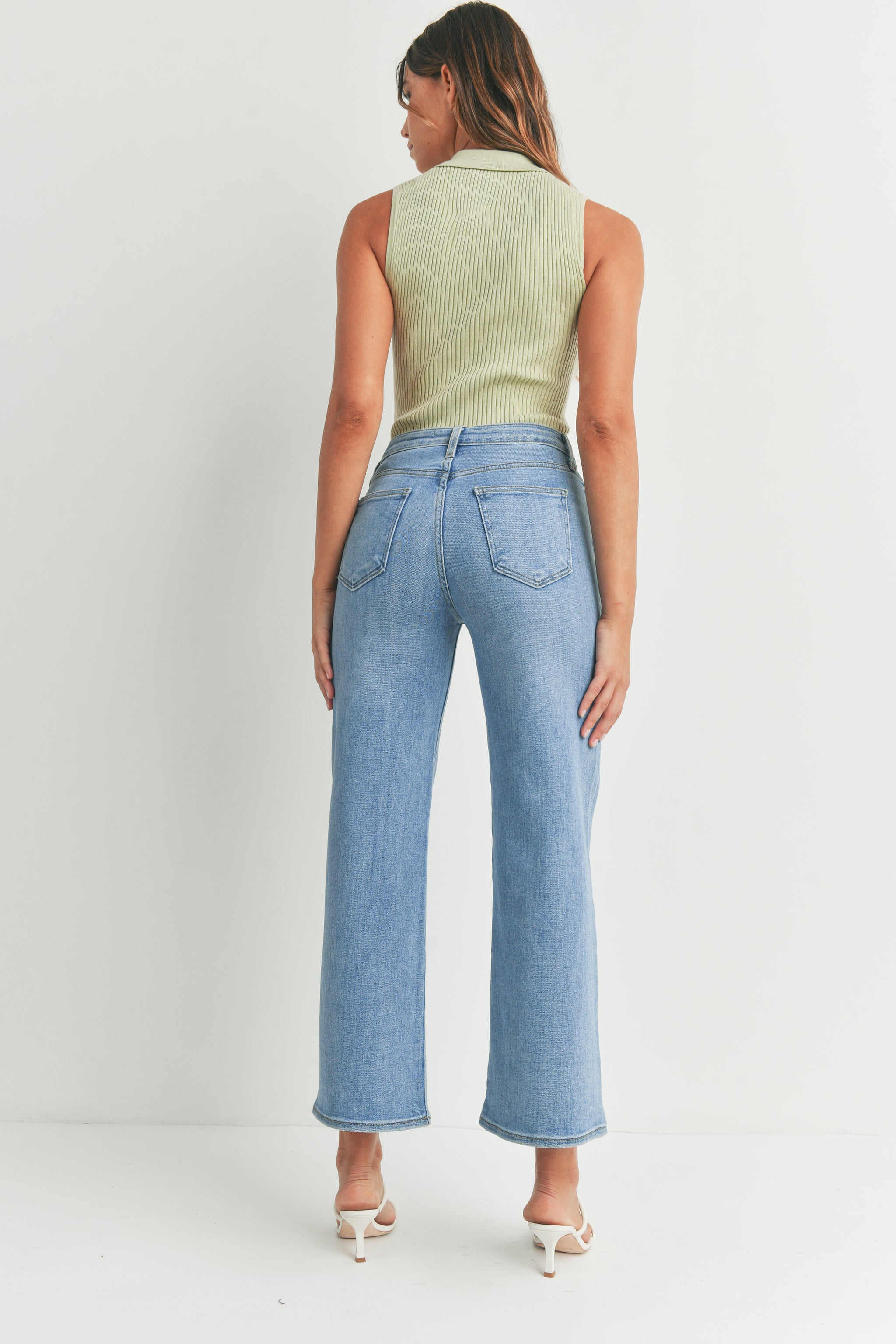 The Slim Wide Leg – Just Black Denim The Slim Wide Leg – Just Black Denim