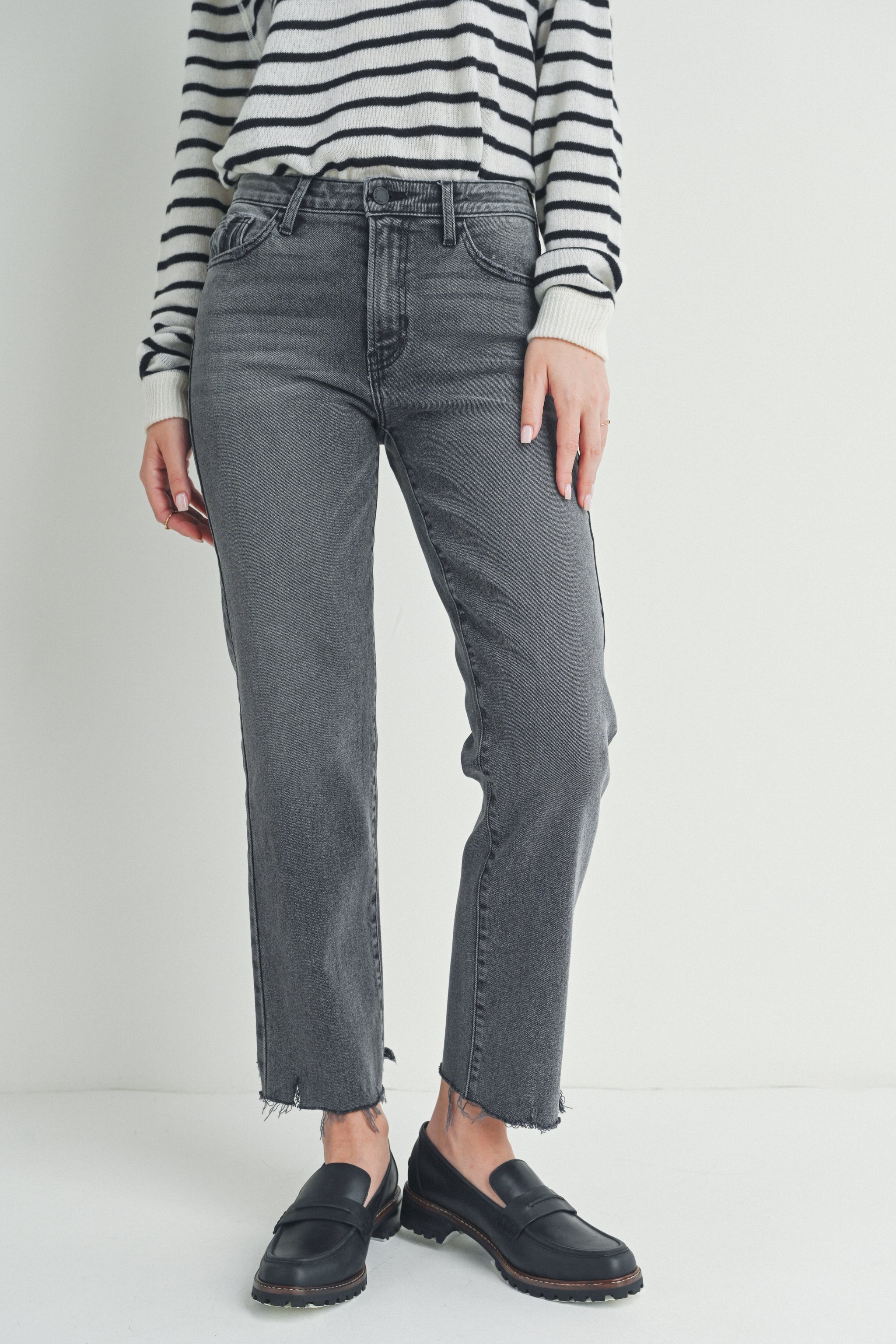 ☆極美品■SCHLUSSEL■光沢■デニムトレンチコート■ブラック■М☆ The Vintage Straight - Extended Sizing – Just Black Denim