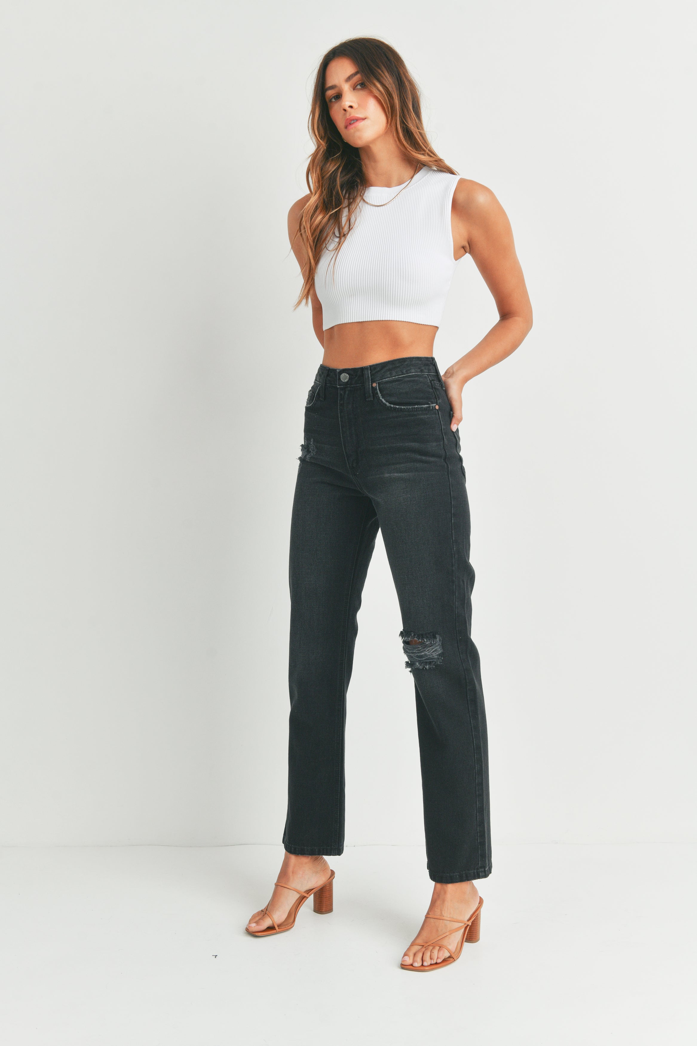 Straight leg black denim Clearance