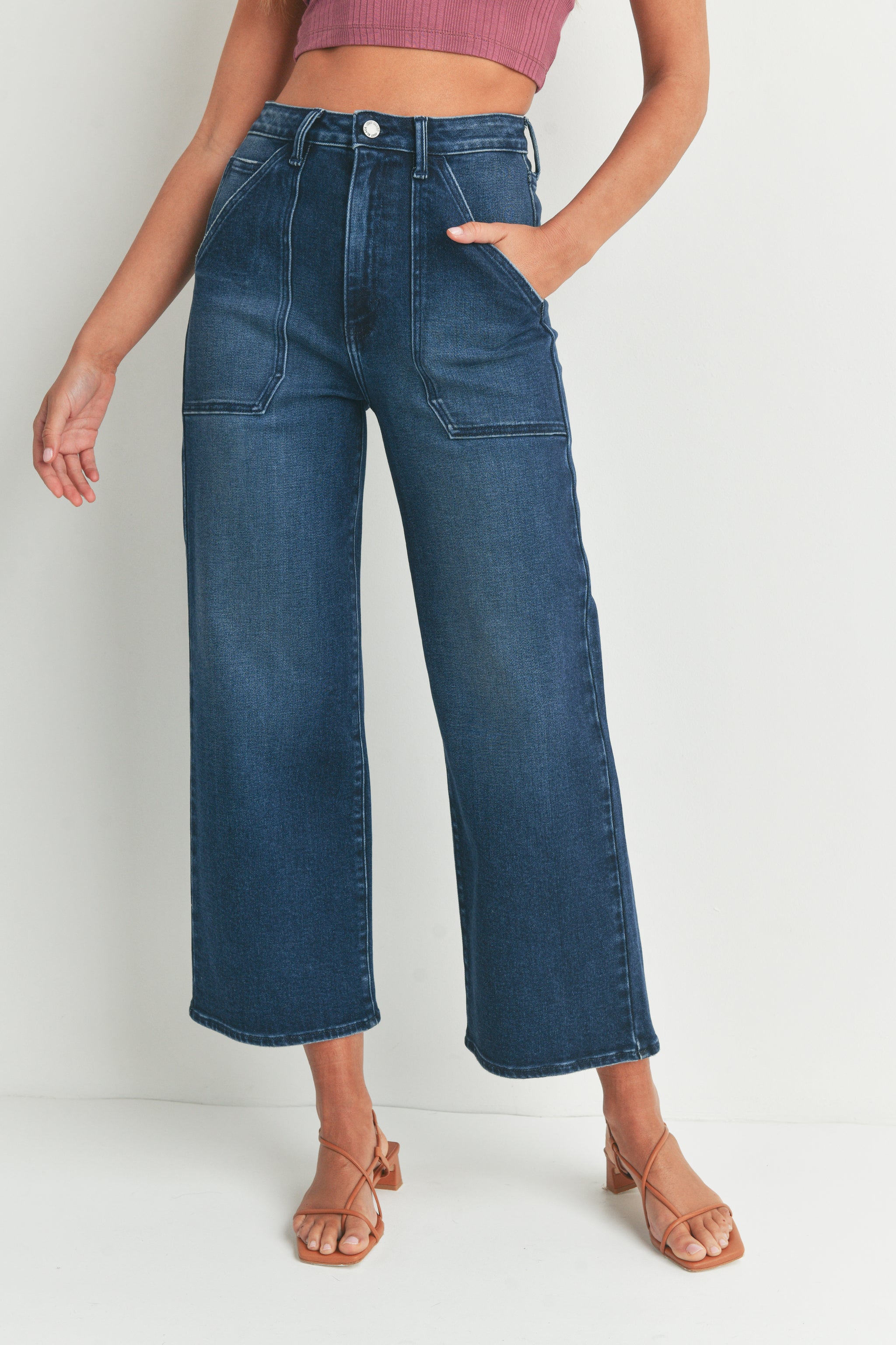 ★ DIAGONAL★ PATCH POCKET DENIM PANTS black DA233PT03BK Ethbox Y2K Jeans Gothic Multi Pocket Loose Wide Leg Workwear