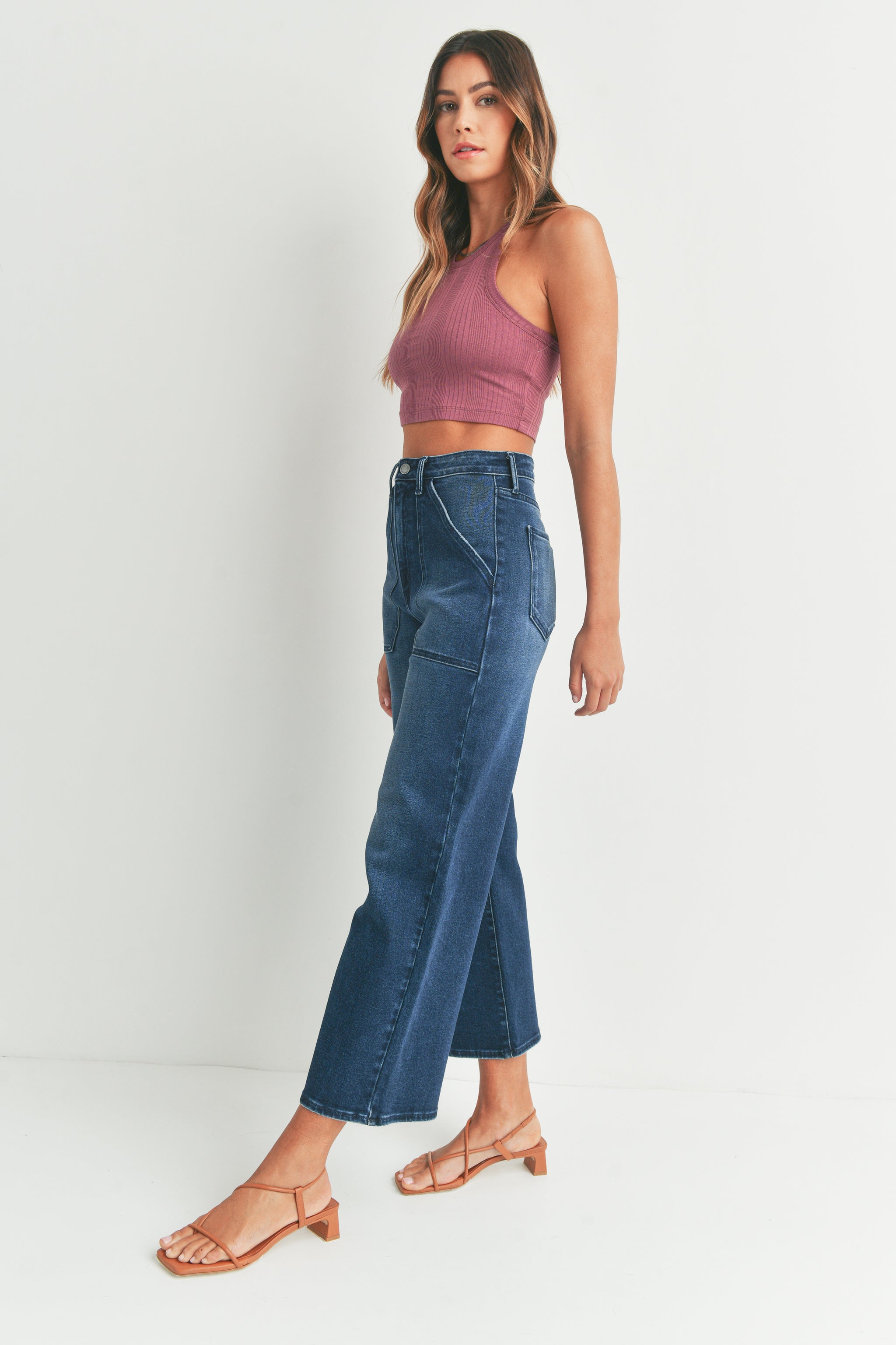 ★ DIAGONAL★ PATCH POCKET DENIM PANTS black DA233PT03BK The Patch Pocket Wide Leg – Just Black Denim