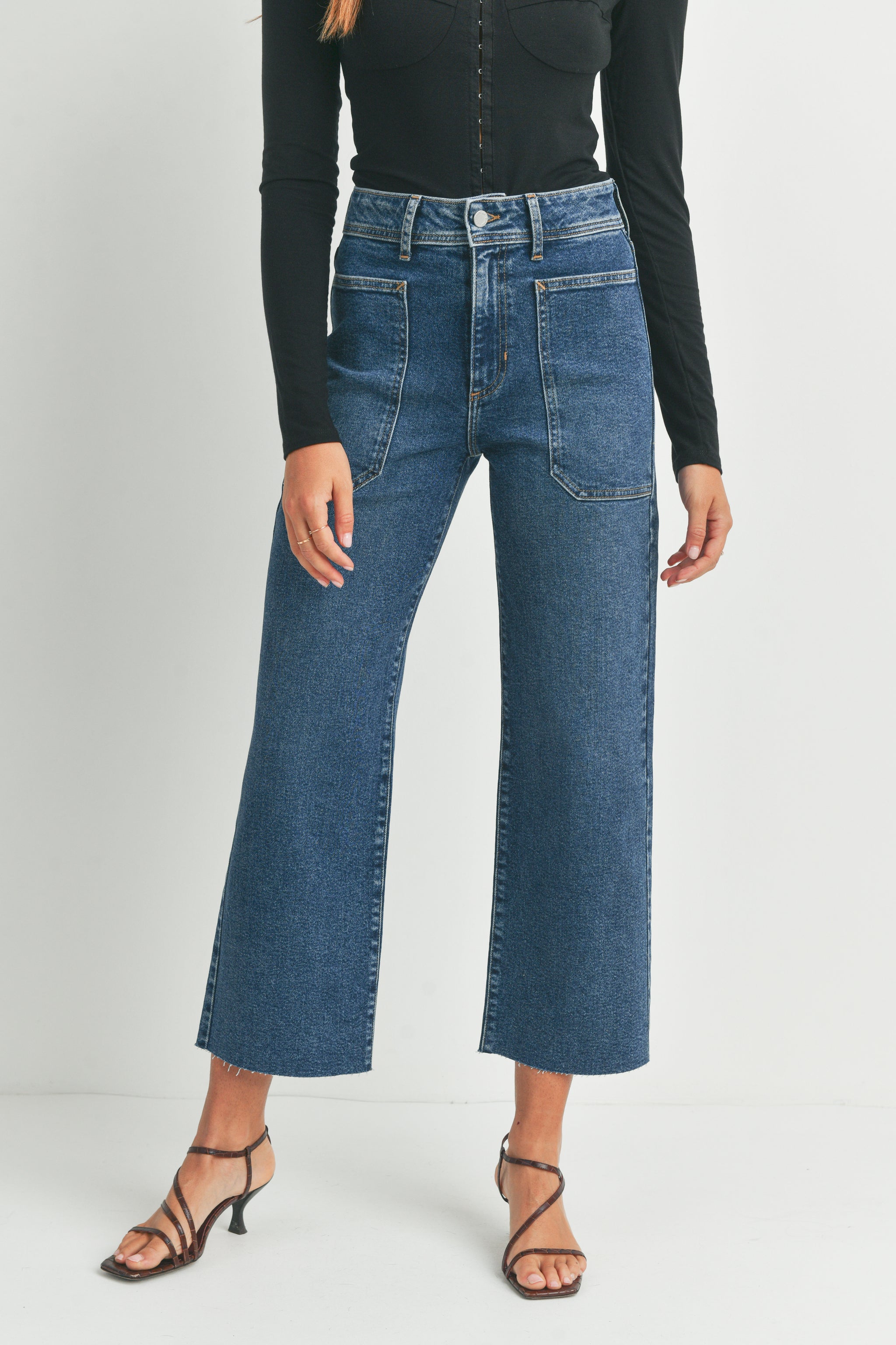 The Nautical Wide Leg – Just Black Denim The Nautical Wide Leg – Just Black Denim