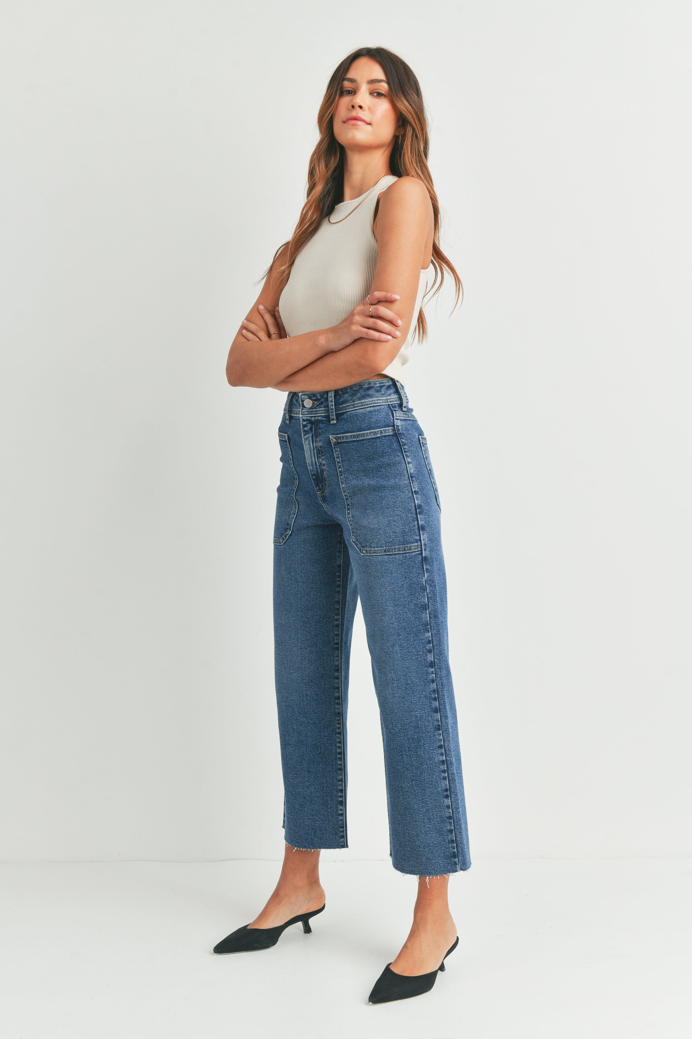 The Nautical Wide Leg – Just Black Denim