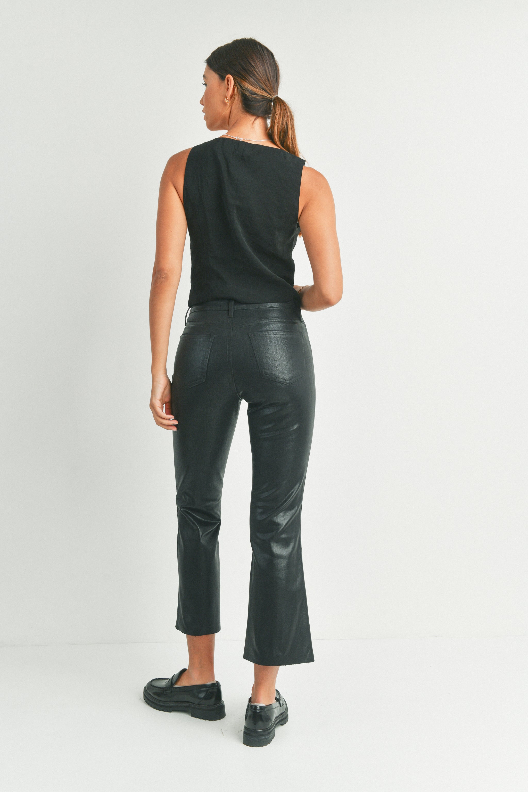 The Coated Kick Flare - Final Sale – Just Black Denim
