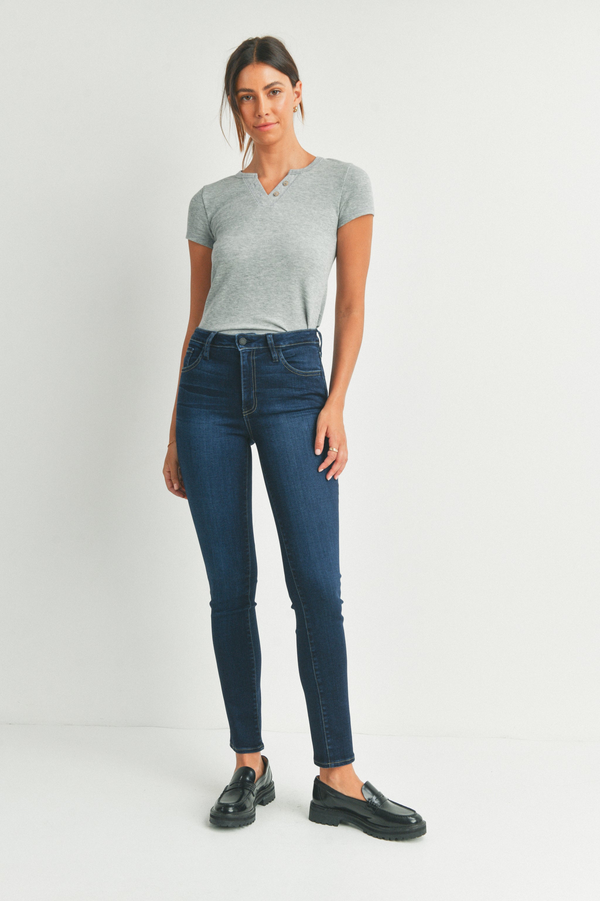 The Long Leg Straight – Just Black Denim display picture 1