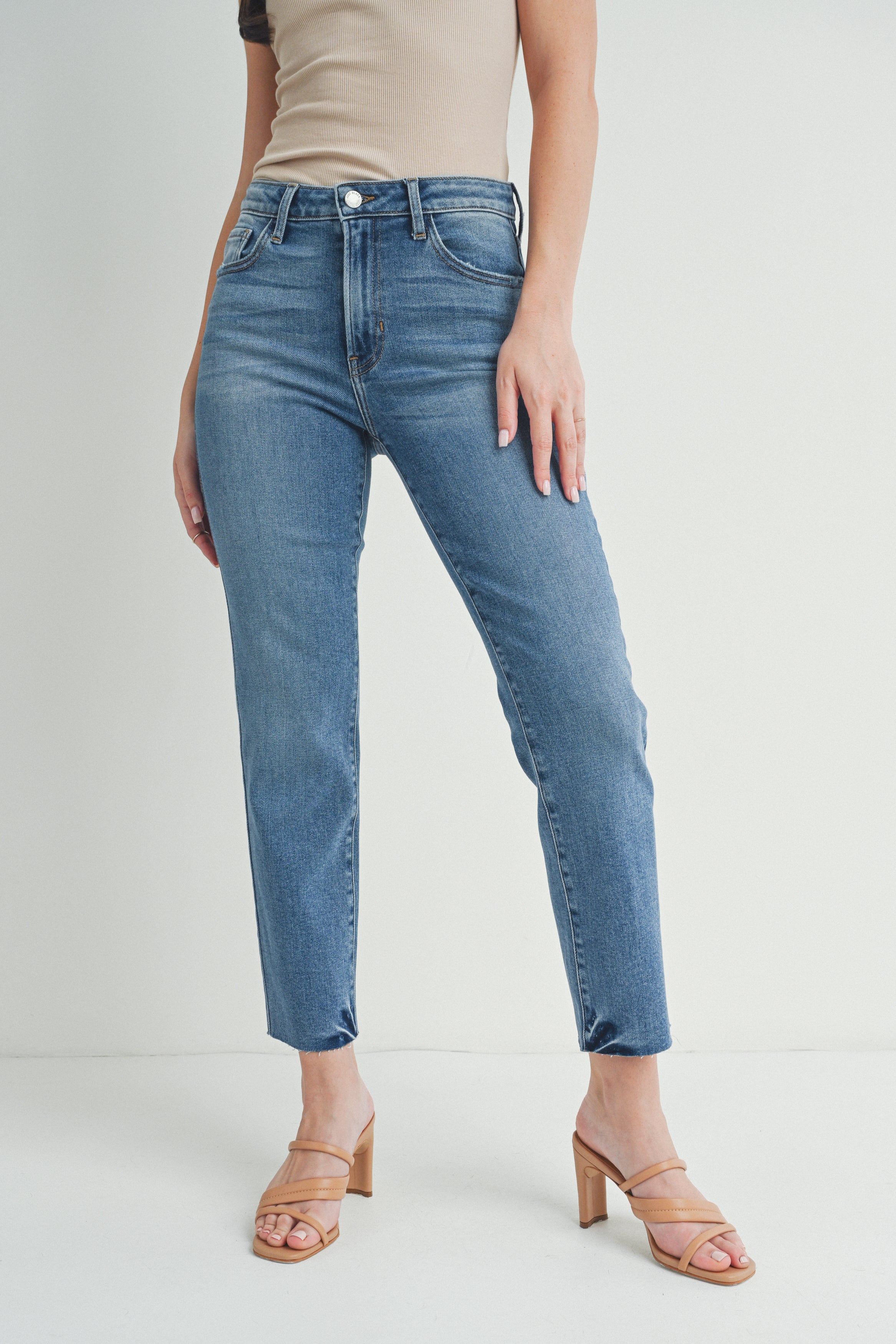 Mid Rise Classic Straight - Extended Sizing – Just Black Denim
