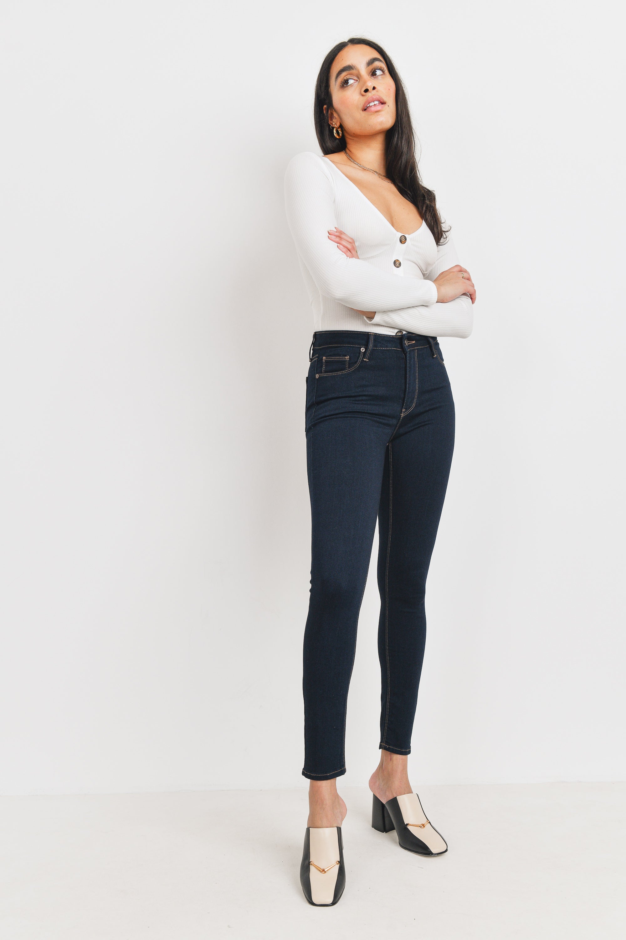 Black Super Skinny Spray on Stretch Jeans – Neutrl Clothing