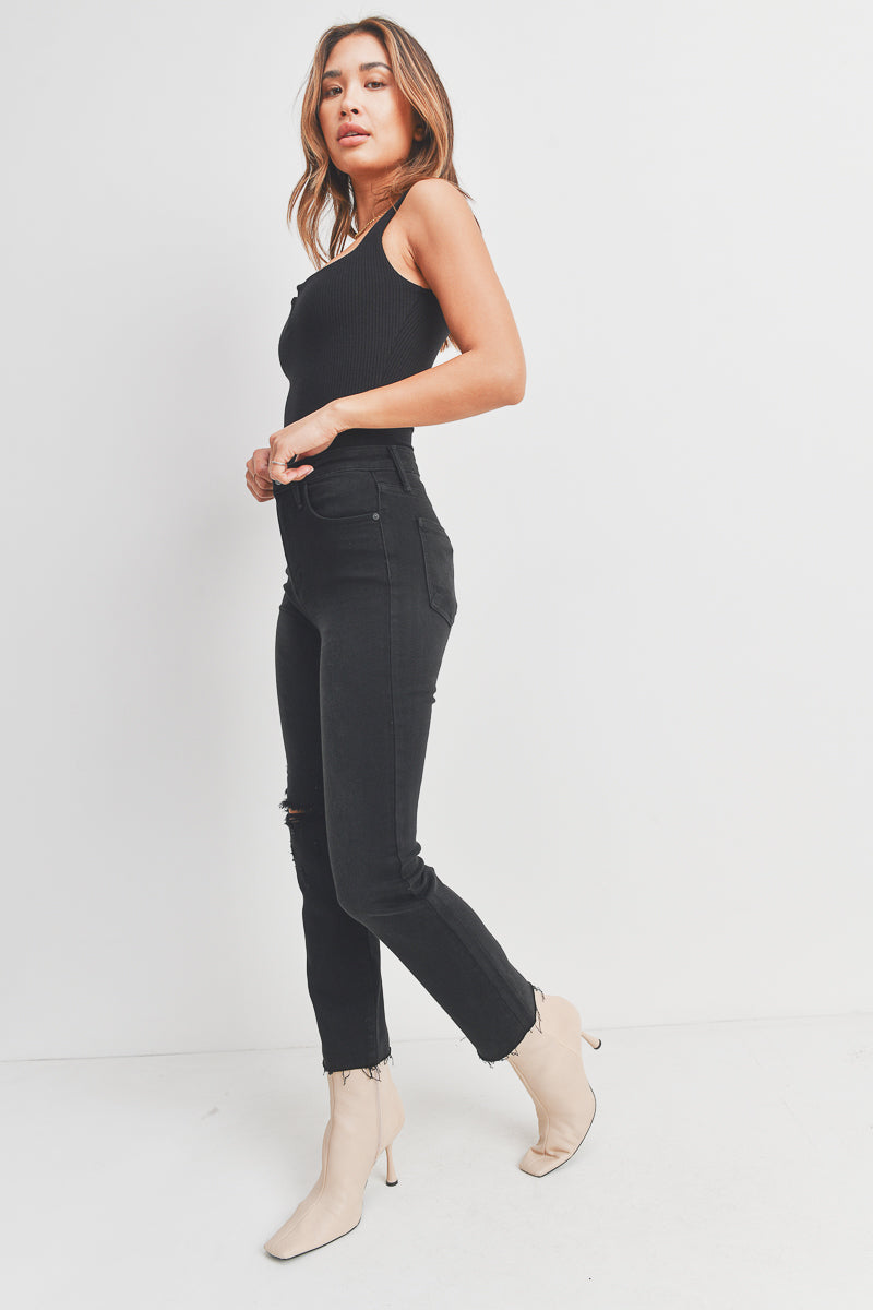 The Vintage Slim Straight – Just Black Denim